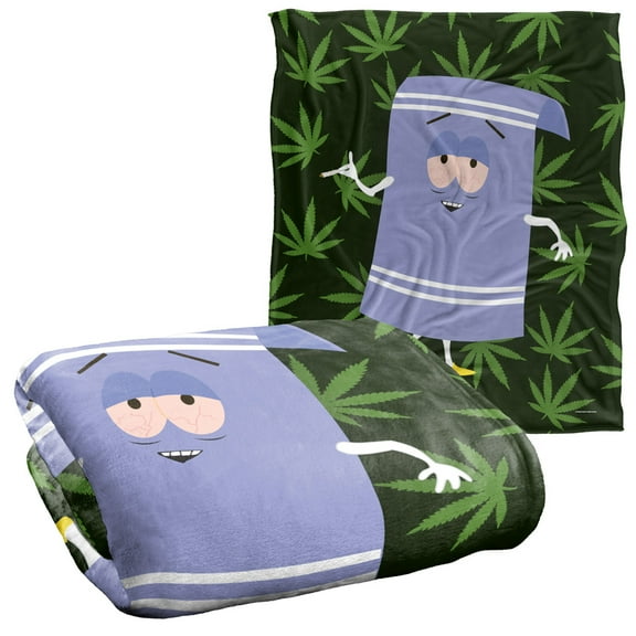 South Park Blanket, 50"x60" South Park Towelie Pot Leaves Silky Touch Super Soft Throw Blanket