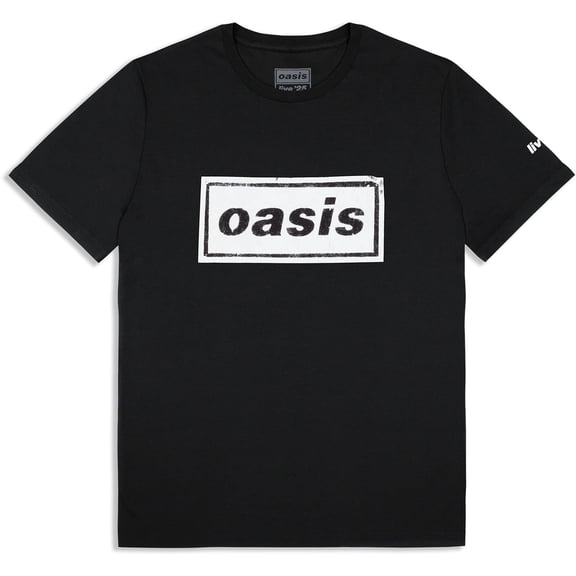 Oasis Unisex T-Shirt: Stencil Logo (Black) (Ex-Tour)