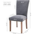 thumbnail image 2 of ZXNYH Upholstered Parsons Dining Chairs Set of 4, Fabric Dining Room Kitchen Side Chair with Nailhead Trim and Wood Legs - Beige, 2 of 7