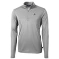 thumbnail image 2 of Men's Cutter & Buck Gray Notre Dame Fighting Irish Big & Tall Virtue Eco Pique Recycled Quarter-Zip Pullover Top, 2 of 3
