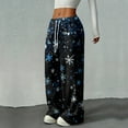 thumbnail image 5 of Hearthz Women's Fuzzy Plush Warm Pajama Pants Christmas Winter Fuzzy Elastic Waist Wide Leg Lounge Pants with Pockets Fall Winter Warm Pajama Bottoms Women, 5 of 6