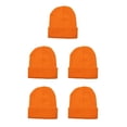 thumbnail image 3 of Jumpingount Gorros Gorros Gorros de punto Skullies elásticos Sin borde Invierno naranja brillante Type2 NO2, 3 of 6