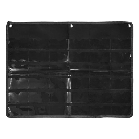 Uxcell 2" x 4" Index Card Holder Sleeve, 36 Card Slots Organizer Sleeve for Office Home Organization, Black