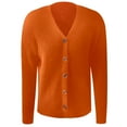 thumbnail image 4 of Ediodpoh Loose Fit Button up Knit Cardigan Sweaters for Women for Casual Everyday Wear Soft and Comfortable Orange XXXXXL, 4 of 5