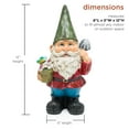 thumbnail image 6 of Alpine Corporation 12" Gnome with Flower Pot Garden Statue, 6 of 12
