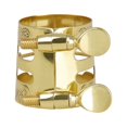 thumbnail image 5 of Tapa chapada en oro y abrazadera de patrón de cinta, accesorios de repuesto para saxofón para principiantes profesionales Sincero Electrónica, 5 of 5