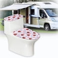 thumbnail image 6 of HELLHERO Toilet Seat Covers Ladybug and Daisy Pattern 2 Pieces Elastic Edge for Bathroom Home Elastic Bottom Toilet Seat Cover Replacement, 6 of 8