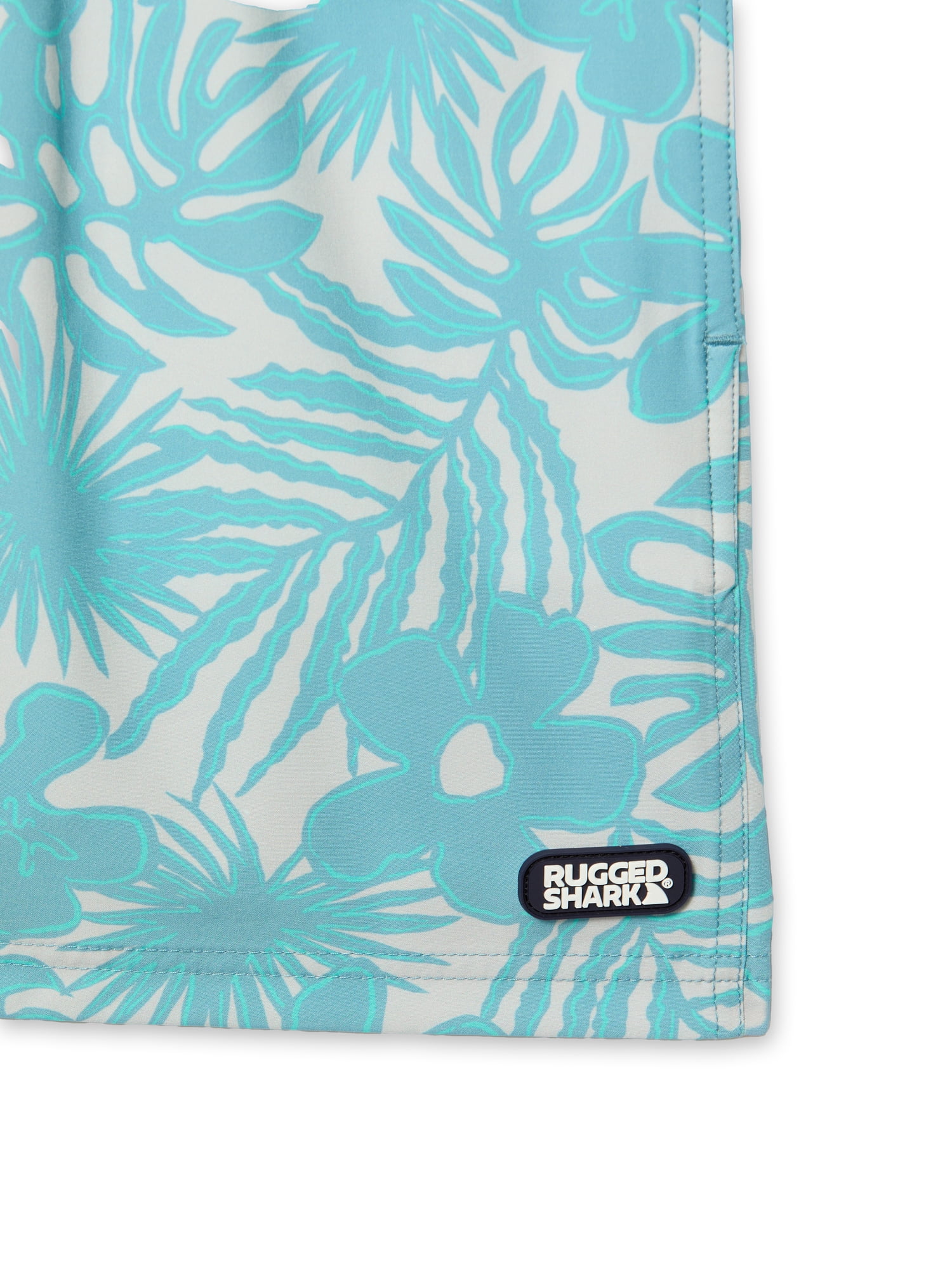 Rugged Shark Boys 6" Inseam Swim Trunks, Sizes 4-16