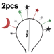 thumbnail image 2 of Bandas con purpurina, aro para el pelo con forma de corazón, luna, estrella, corona para fiesta de cumpleaños, piezas de Tiara, 2 of 5