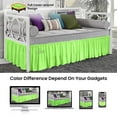 thumbnail image 4 of SGI Bedding Day Bed Skirt | Twin 18" Inch Drop, Ruffled Microfiber Bed Skirt | Fade Resistant, Wrinkle Free, Anti-static, Decorative, Extra Storage Space, Clutter-Free | Parrot Green, 4 of 8