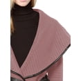 thumbnail image 3 of FashionOutfit Women's Casual Quilted Leather Biding Open Front Lapel Jacket, 3 of 4