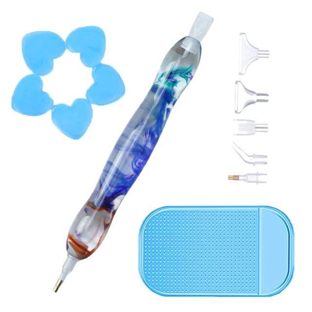 Kit Herramientas Con Bolígrafo Artístico Resina Alfombrilla Antideslizante Perforador