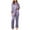 Purple, variant on Kaemgyyd Women Silk Pajamas Set Soft Comfy Long Sleeve Satin Button down Tops and High Waist Pants Pjs Sleepwear Two-Piece Set