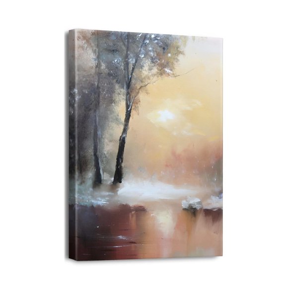12x16 Artistic Forest SunsetsOil Paintings for Wall Prints, Ideal for Vintage Home Office Decor