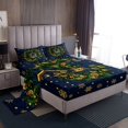 thumbnail image 1 of Christmas Sheets King Size Xmas Decorations Nativity Scene Bed Sheets Set, Religious Jesus Christmas Tree Sheet Set For Halloween Christmas Rustic Party Holiday Decor, Navy Blue, 1 of 5