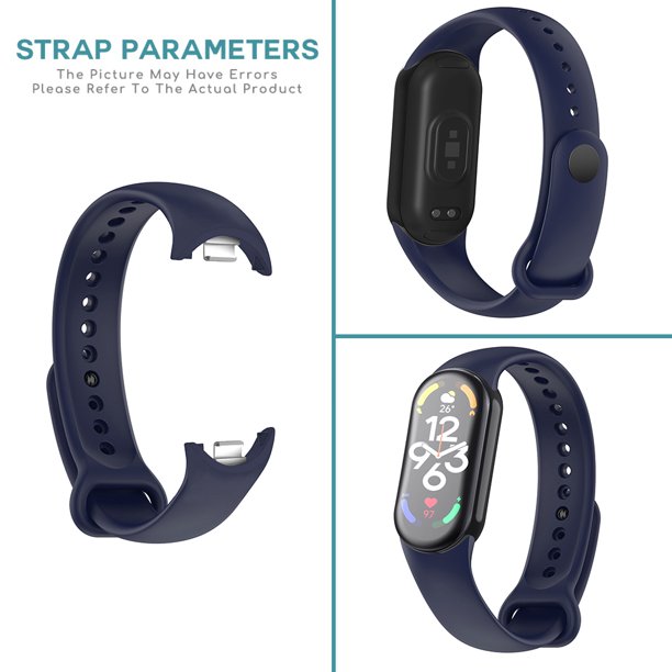 Instalación tipo prensa de silicona para correa de reloj para Xiaomi Mi Band 8 (Azul marino) Tmvgtek Para estrenar