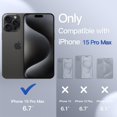 thumbnail image 2 of JETech Matte Case for iPhone 15 Pro Max 6.7-Inch, Shockproof Military Grade Drop Protection, Frosted Translucent Back Phone Cover, Anti-Fingerprint (Black), 2 of 5