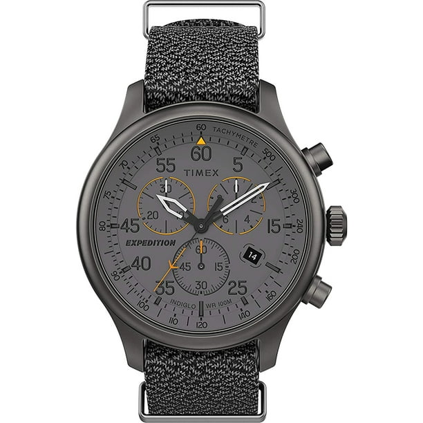 Timex - Timex Men's Expedition Field Quartz Chrono 100m Grey Brass/Nylon Watch TW2T72900