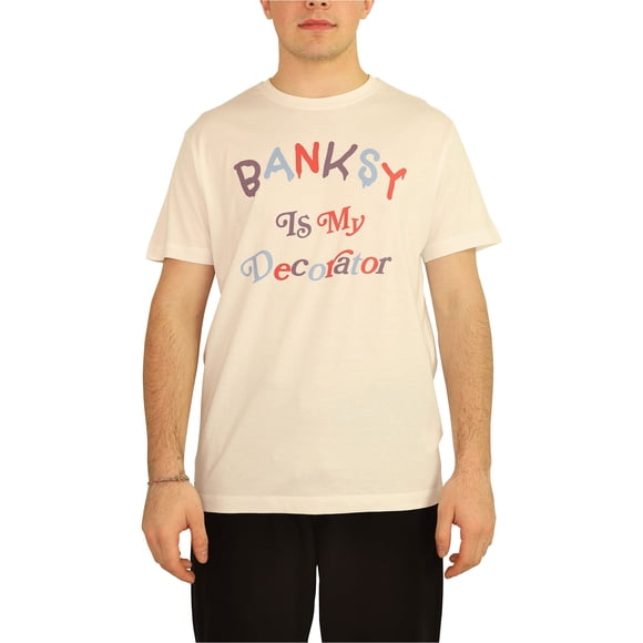 Elevenparis para hombre Banksy es mi decorador gráfico camiseta blanca M