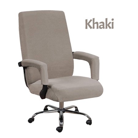 Elastic Office Swivel Chair Seat Cover Computer Chair Cover + Two