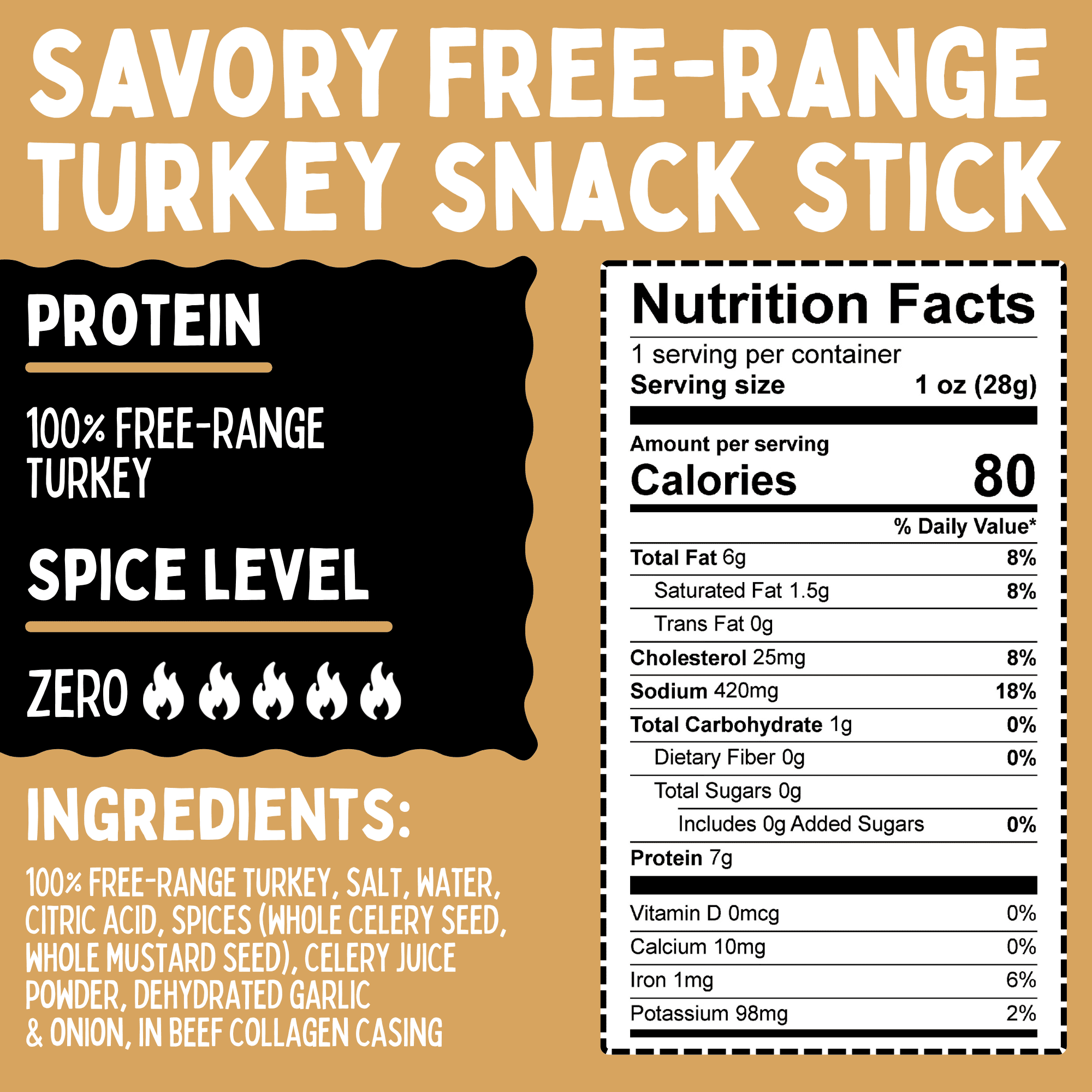 Sogo Snacks Turkey Jerky Sticks, Variety Pack, Ketogenic, Low Carb, No Sugar, 24 Count, 1 oz