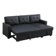 thumbnail image 3 of Devion Furniture Faux Leather Reversible Sleeper Sectional Sofa-Black, 3 of 16
