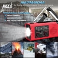 thumbnail image 4 of Radio meteorológica de emergencia Nitigo 4000 mAh con carga solar, 4 of 9