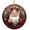 Christmas9, variant on Christmas Ceramic Ornament in Stained Glass Patterns, Santa Claus Christmas Ornaments, Vintage Santa Claus Ornament for Christmas Tree Decorations, Christmas Keepsake for Hanging...
