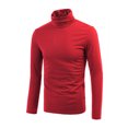 thumbnail image 2 of INSPIRE CHIC Men's Sweaters Pullover Turtle Neck Long Sleeve Stretchy Slim Fit Tops 40 Red, 2 of 7