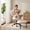 Teddy Fabric White, variant on IPKIG Cross Legged Office Chair, 360°Swivel, Adjustable Height, Teddy Fabric, Lumbar Support