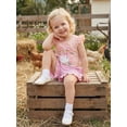 thumbnail image 6 of BemeyourBBs Toddler Baby Girl Silly Goose Outfit Cute Infant Baby Girl Summer Clothes Fly Sleeve Goose Print T-shirt with Plaid Shorts Set Toddler Girls Summer 2-piece Outfit, 6 of 9
