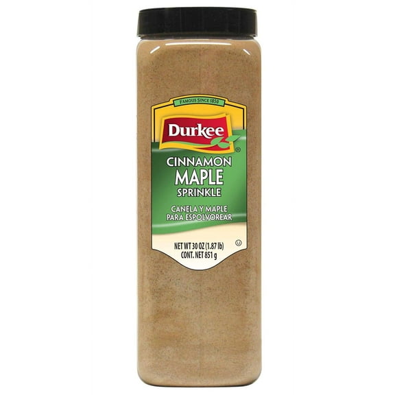 Durkee Cinnamon Maple Sprinkle - 30 oz. container, 6 per case
