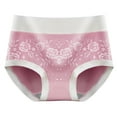 thumbnail image 2 of loopsun Womens Briefs,Women's Fashion Solid Lace Briefs Comfortable Cotton High Waist Underwear Women Panties, 2 of 4