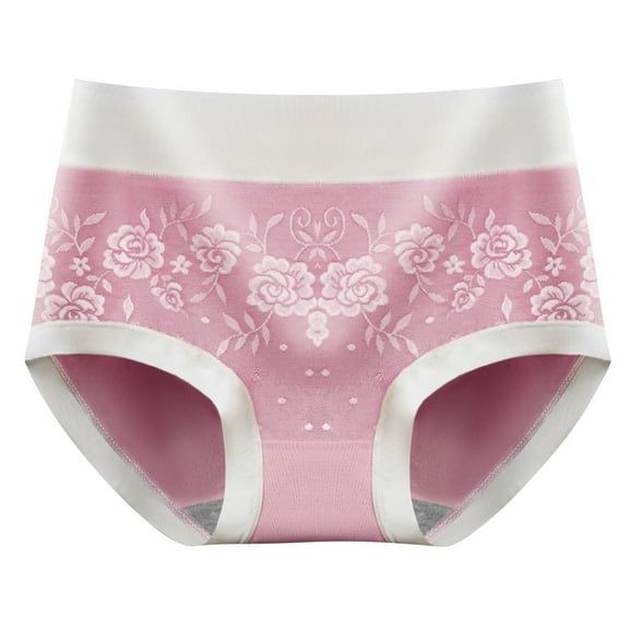 Eagokdc Cotton Underwear for Women High Waisted Full Coverage Soft Comfortable Brief Panties for Ladies Size L-2XL