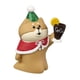 thumbnail image 2 of Figura navideña en miniatura, mini estatua de animal, adorno de escritorio de resina, Navidad Shiba Inu, 2 of 9