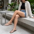 thumbnail image 5 of Cushionaire Lab Jelly Flats for Women, Closed Toe Slip On Lightweight Womens Mules with Woven Design and Cushioned Comfort, 5 of 18