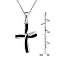 thumbnail image 5 of Endless Faith Infinity Cross with Black Onyx Inlay Sterling Silver Necklace, 5 of 6