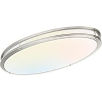 32In Oval LED Flush Mount Light for Kitchen/Living Room, 50W Large LED Ceiling Light Fixture, 3500K/4000K/5000K Adjustable, Dimmable for Dining Room/Bedroom