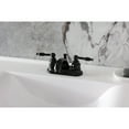 thumbnail image 2 of Kingston Brass FB2600KL Knight Double-Handle 4" Centerset Bathroom Faucet with Pop-Up Drain, Matte Black, 2 of 7
