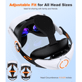 thumbnail image 3 of QQV Comfort Head Strap for Oculus Meta Quest 2/Quest 3S/Quest 3 HeadStrap, Adjustable VR Headset Strap Accessories, 3 of 7