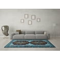 thumbnail image 3 of Ahgly Company Indoor Rectangle Persian Light Blue Traditional Area Rugs, 7' x 10', 3 of 4