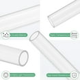 thumbnail image 2 of 1-Pack Clear Rigid Acrylic Pipe, 24mm[0.94"] ID x 30mm[1.18"] OD Plastic Round Tube for Water Cooling System/Lamps/Fountains/Aquariums [305mm/12IN], 2 of 7