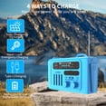 thumbnail image 2 of Radio Solar Multifuncional con Manivela, Radio Portátil AM/FM/NOAA, Altavoz Bluetooth con Lámpara de Lectura LED para Exteriores C, 2 of 5
