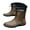 Brown, variant on Women's Mid Calf Rain Boots Lightweight Water Garden Shoes Durable Non Slip Rubber Rainboots