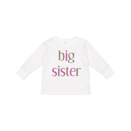 

Inktastic Big Sister Gift Toddler Toddler Girl Long Sleeve T-Shirt