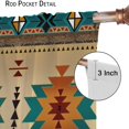 thumbnail image 6 of Aztec Curtains, Southwestern Native Tribal American Ethnic Pattern Western Boho Geometric Window Treatments for Living Room Bedroom Kitchen Beige Teal Drapes 2 Panel Sets,42x63 Inch, Style-13, 6 of 6