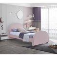 thumbnail image 2 of Meridian Furniture Brody Lit Jumeau en Velours Rose, 2 of 6