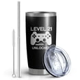 thumbnail image 2 of 21st Birthday Gifts Men Women for Him Her 21 Years Old Funny Birthday Gifts Idea Level 21 Unlocked 20oz Tumbler Cup, 2 of 5