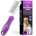 thumbnail image 1 of Peine desenredante para mascotas con dientes de acero inoxidable, 1 of 9