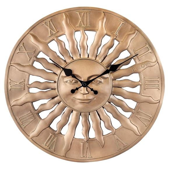 Reloj de pared Bulova Sunrise C4860, 14,3 cm, 3D, resina Sunburst